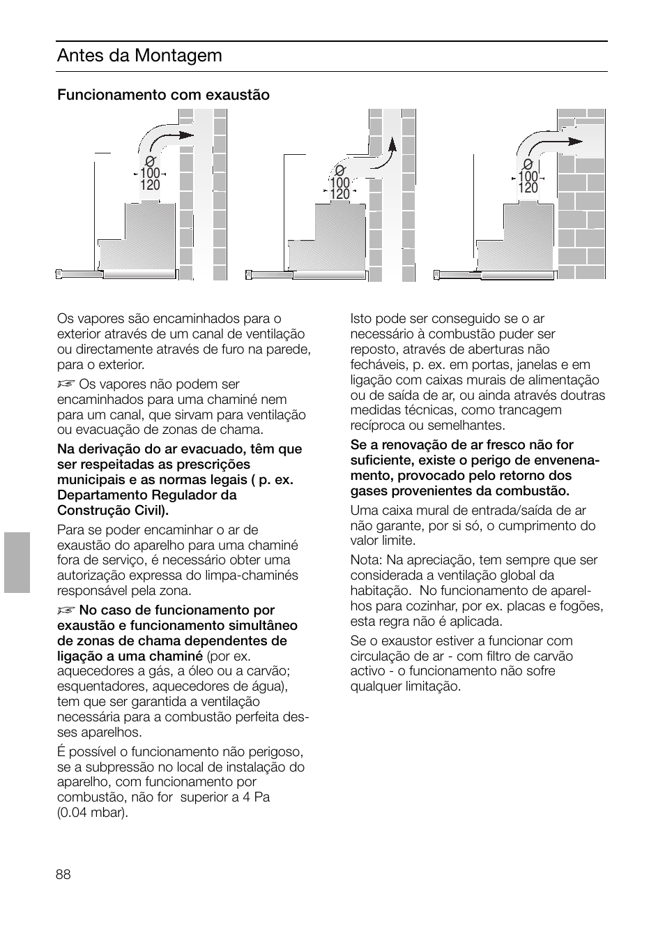 Antes da montagem | Siemens LI23031 User Manual | Page 88 / 96