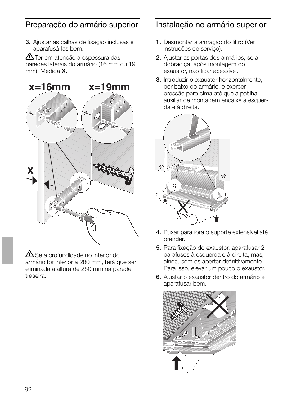 Xx=16mm x=19mm | Siemens LI23031 User Manual | Page 92 / 96