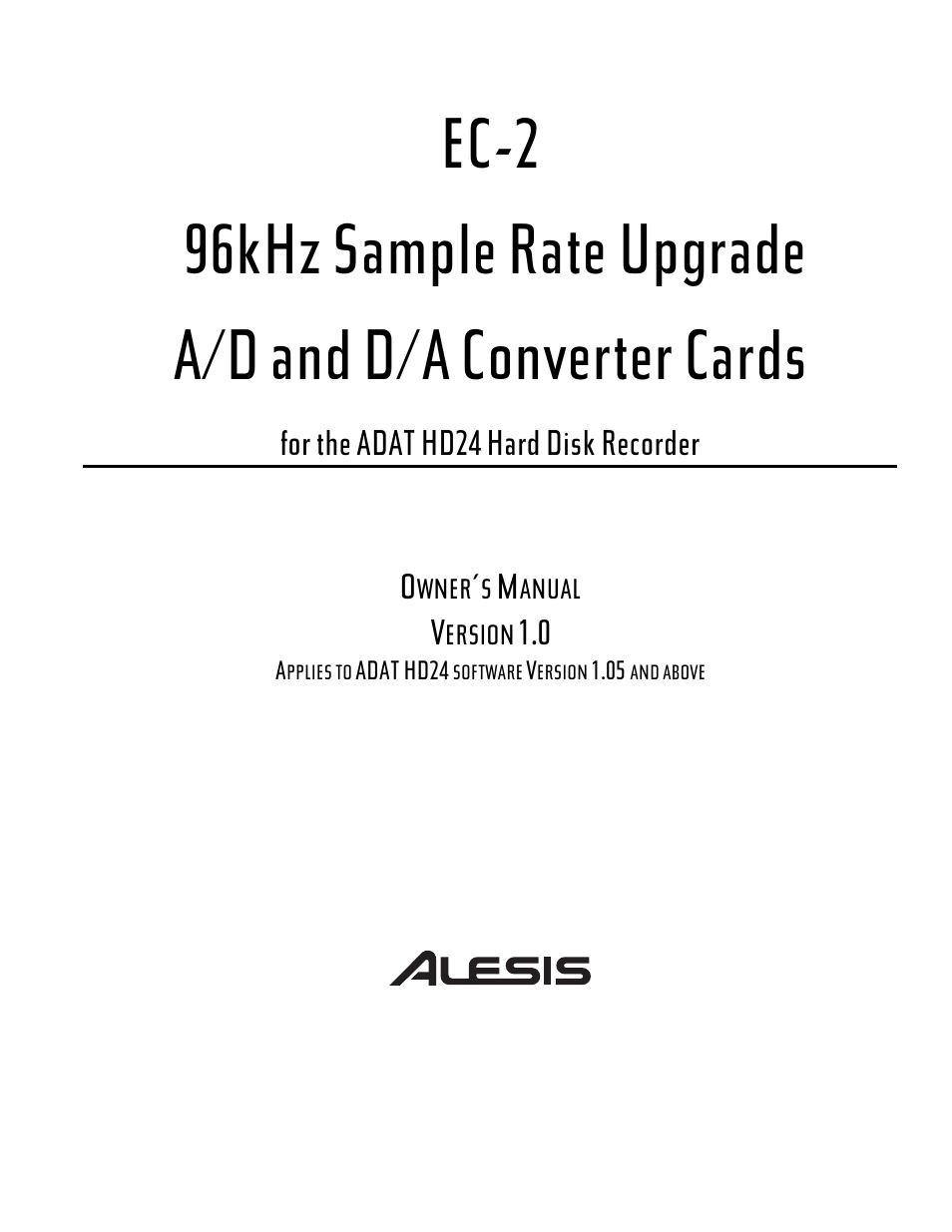 ALESIS EC-2 User Manual | 15 pages