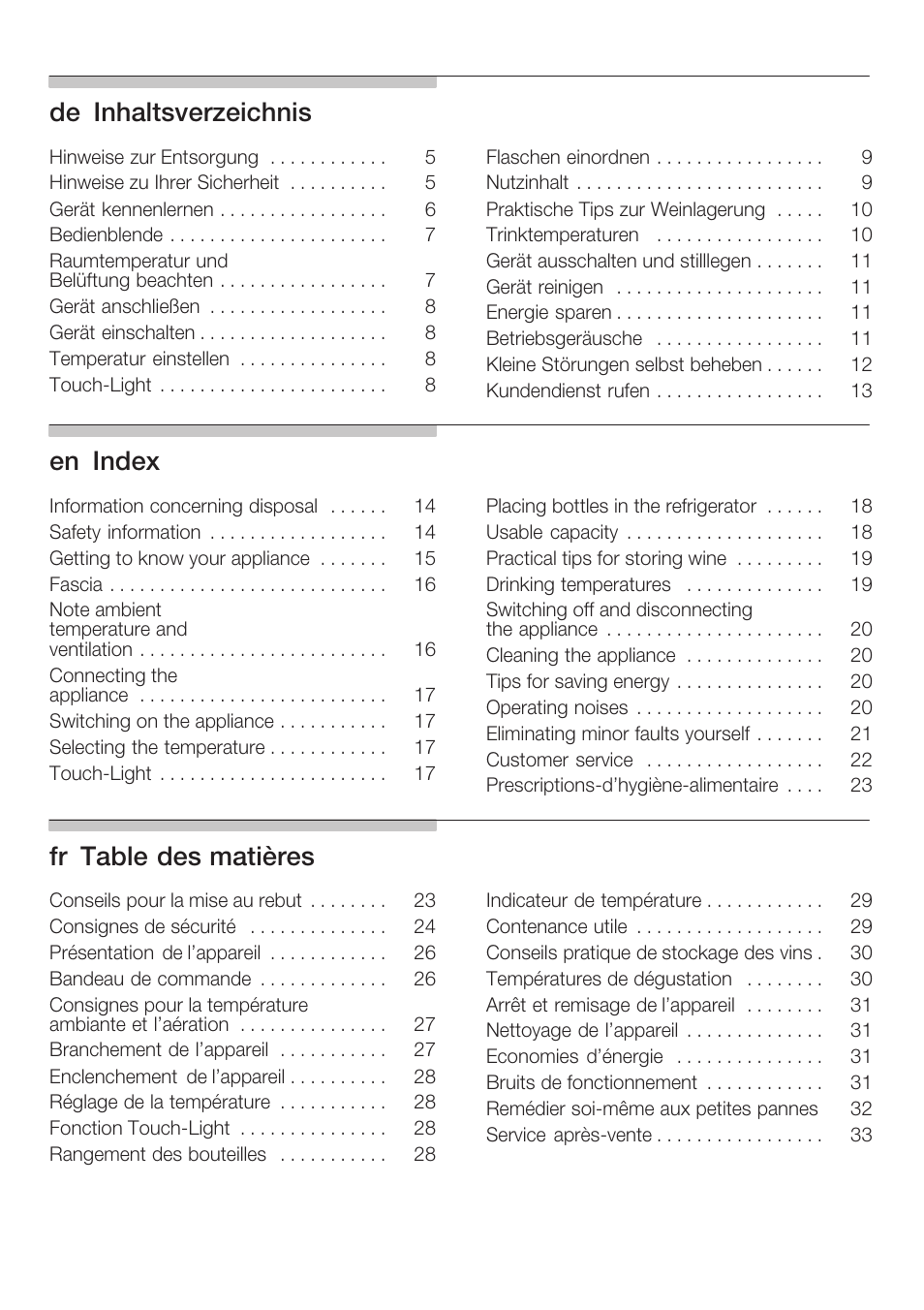 Siemens KF18WA41IE User Manual | Page 2 / 101