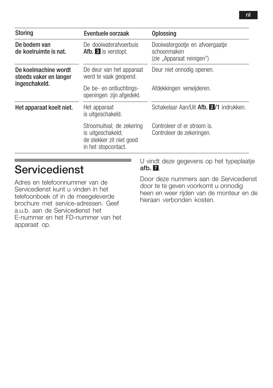 Servicedienst | Siemens KF18WA41IE User Manual | Page 53 / 101