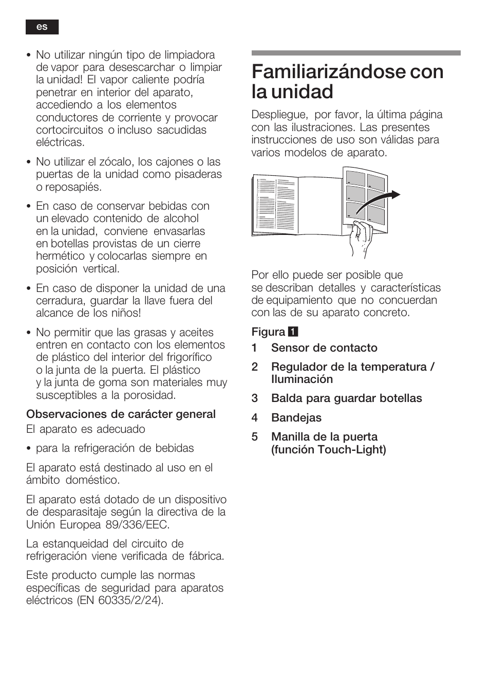 Familiarizándose con la unidad | Siemens KF18WA41IE User Manual | Page 56 / 101