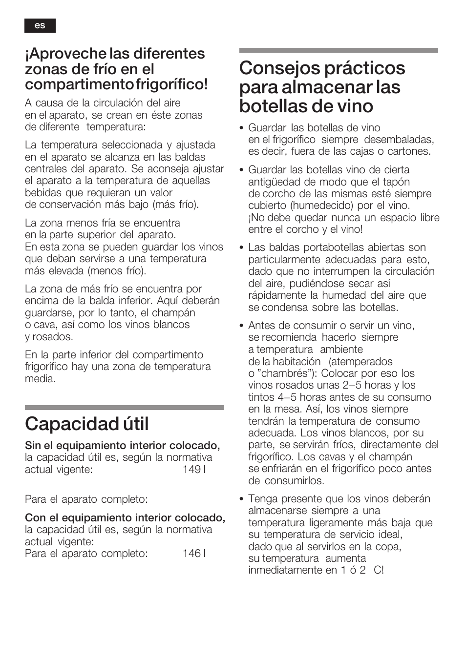 Capacidad útil | Siemens KF18WA41IE User Manual | Page 60 / 101