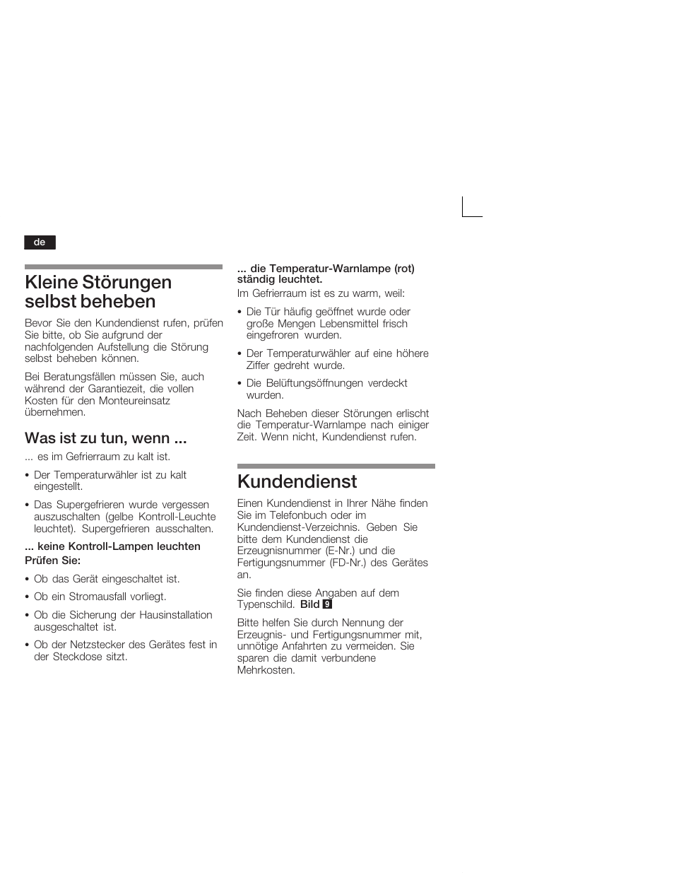 Kleine störungen selbst beheben, Kundendienst, Was ist zu tun, wenn | Siemens GI18DA65 User Manual | Page 14 / 65