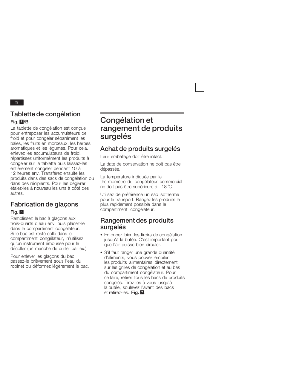 Congélation et rangement de produits surgelés, Tablette de congélation, Fabrication de glaçons | Achat de produits surgelés, Rangement des produits surgelés | Siemens GI18DA65 User Manual | Page 32 / 65