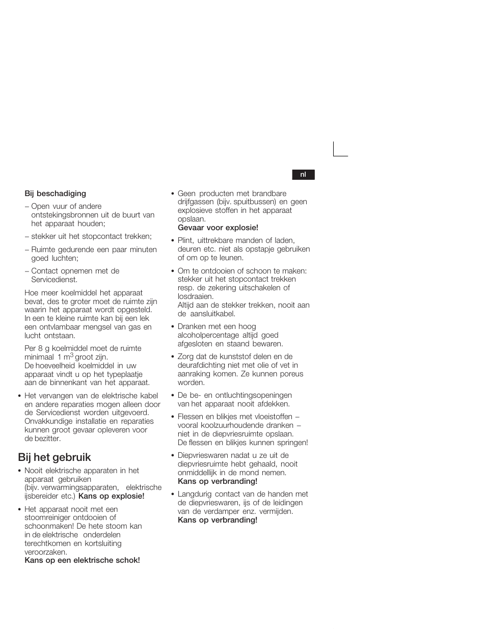 Bij het gebruik | Siemens GI18DA65 User Manual | Page 51 / 65