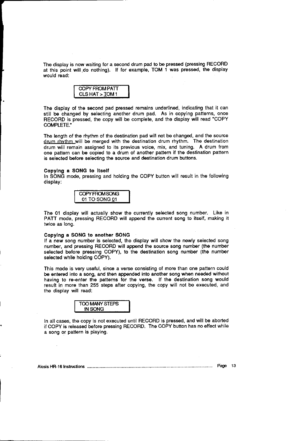 ALESIS HR-16:B User Manual | Page 15 / 72