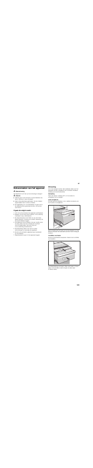 Schoonmaken van het apparaat, U gaat als volgt te werk, Uitvoering | Lade verwijderen, Vochtfilter eruit halen | Siemens KA62DV71 User Manual | Page 123 / 129