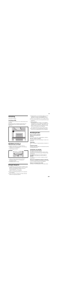 Verlichting, Verlichting (led), Energie besparen | Bedrijfsgeluiden, Heel normale geluiden, Brommen, Borrelen, zoemen of gorgelen, Klikgeluiden, Kloppende geluiden, Voorkomen van geluiden | Siemens KA62DV71 User Manual | Page 125 / 129