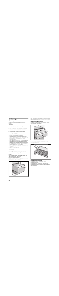 Gerät reinigen, Gehen sie wie folgt vor, Ausstattung | Herausnehmen des behälters, Herausnehmen des feuchtefilters, Wasserauffangschale reinigen | Siemens KA62DV71 User Manual | Page 22 / 129