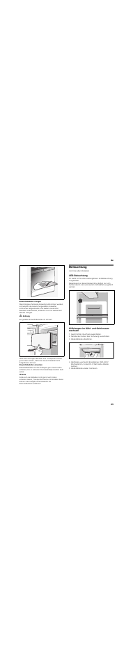 Eiswürfelbehälter reinigen, Beleuchtung, Led-beleuchtung | Glühlampen im kühl- und gefrierraum wechseln | Siemens KA62DV71 User Manual | Page 23 / 129