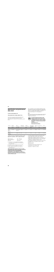 Specification and performance data sheet, En 44 | Siemens KA62DV71 User Manual | Page 44 / 129