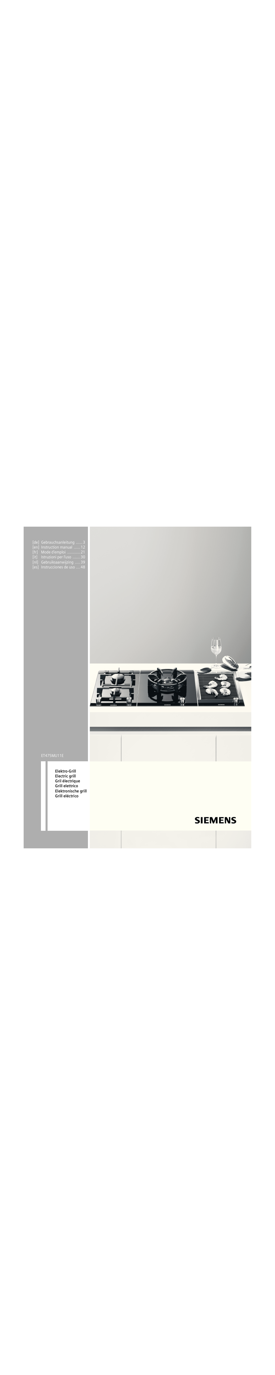 Siemens ET475MU11E User Manual | 60 pages