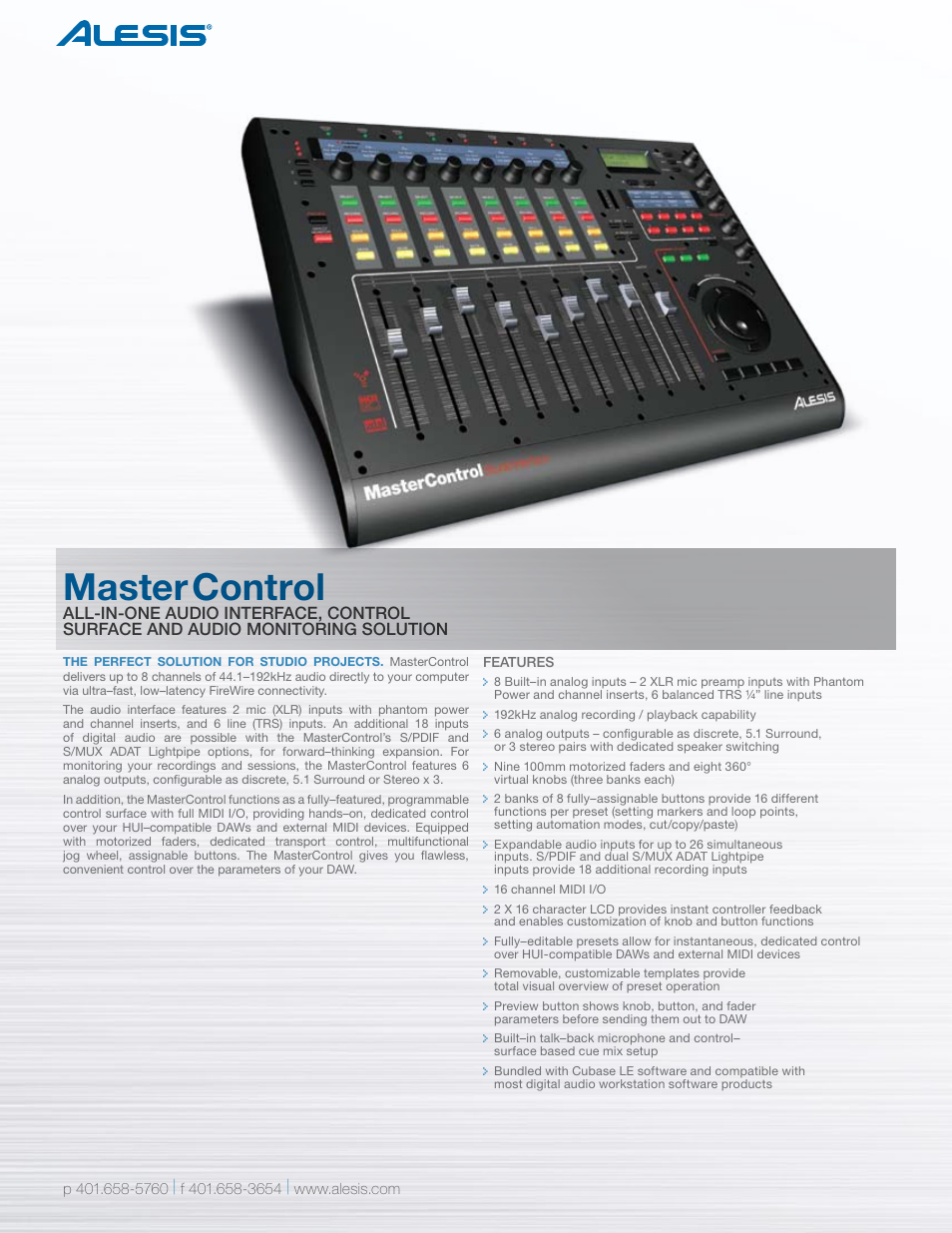 Mastercontrol | ALESIS SR-18 User Manual | Page 8 / 8