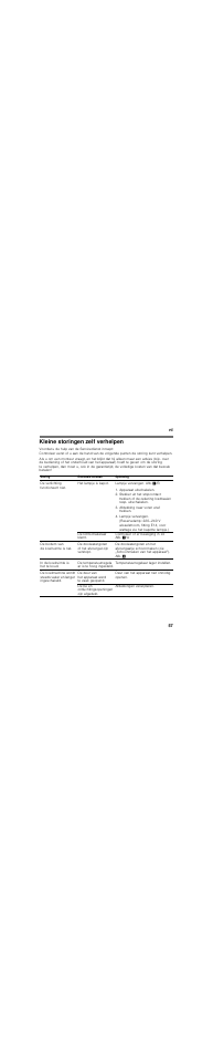 Kleine storingen zelf verhelpen, Apparaat uitschakelen, Afdekking naar voren eraf trekken | Lampje vervangen, Nl 57 | Siemens KI24RX30 User Manual | Page 57 / 62