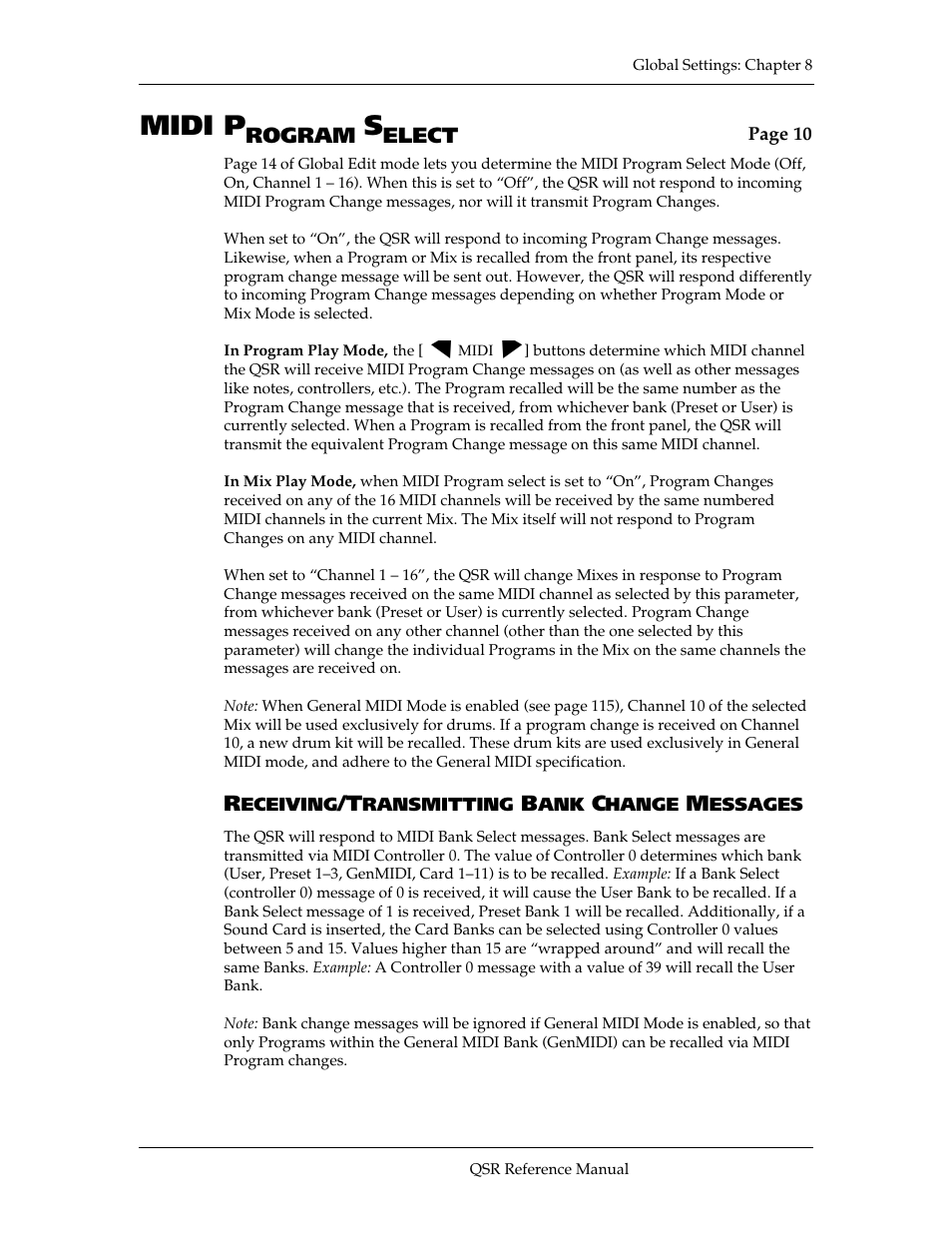 Midi p | ALESIS QSR 64 User Manual | Page 118 / 143