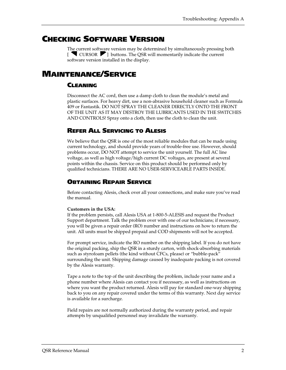 ALESIS QSR 64 User Manual | Page 131 / 143