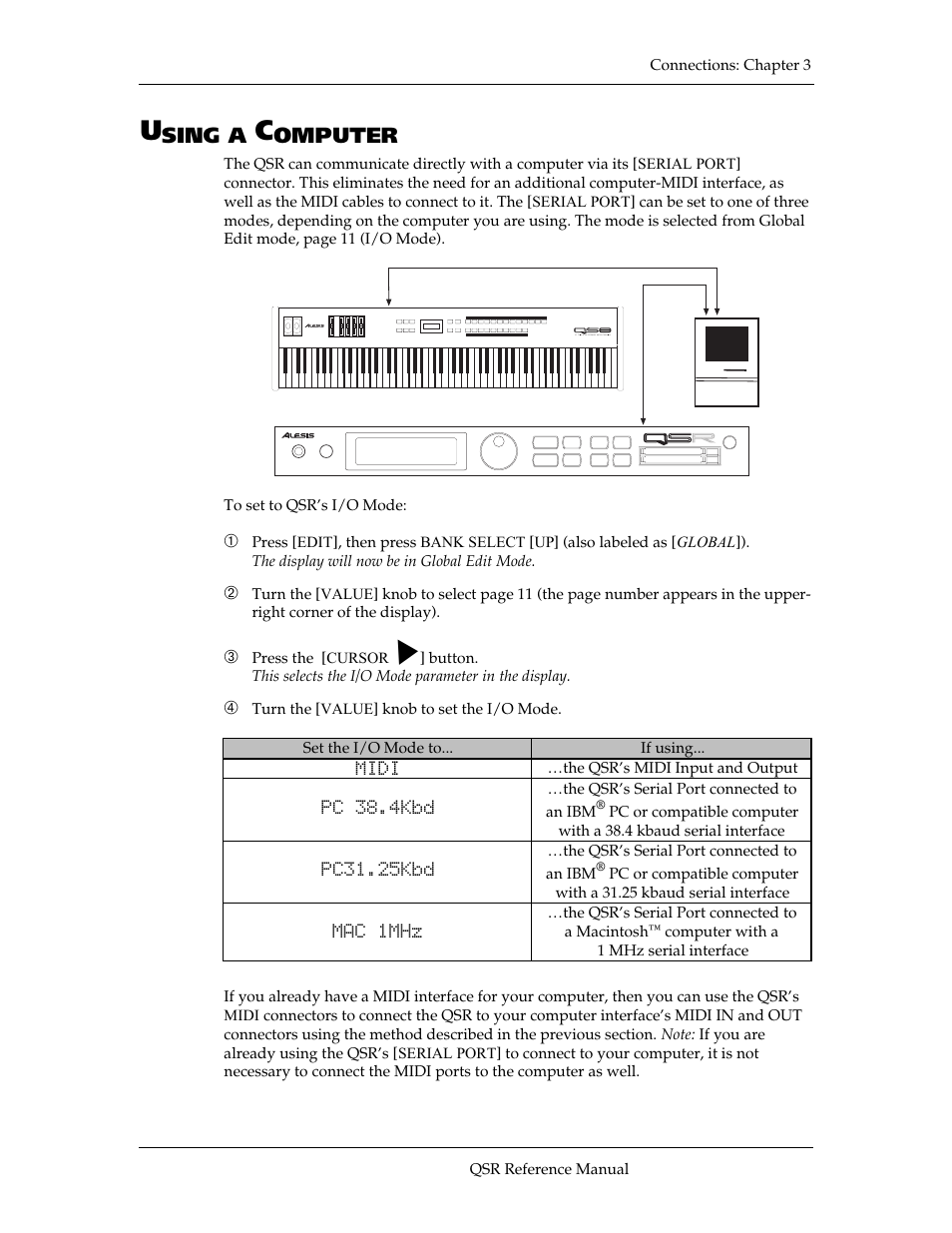 Sing a, Omputer | ALESIS QSR 64 User Manual | Page 23 / 143