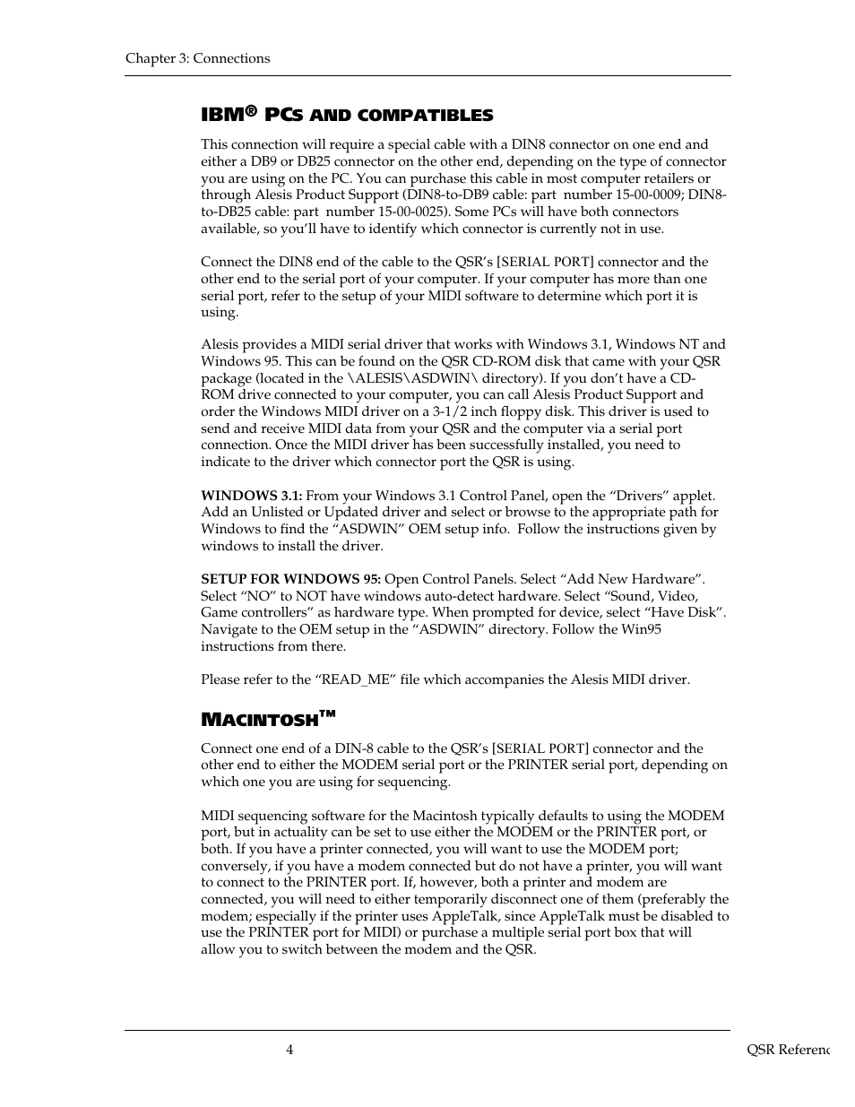 ALESIS QSR 64 User Manual | Page 24 / 143
