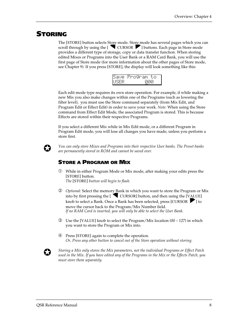 Toring | ALESIS QSR 64 User Manual | Page 34 / 143