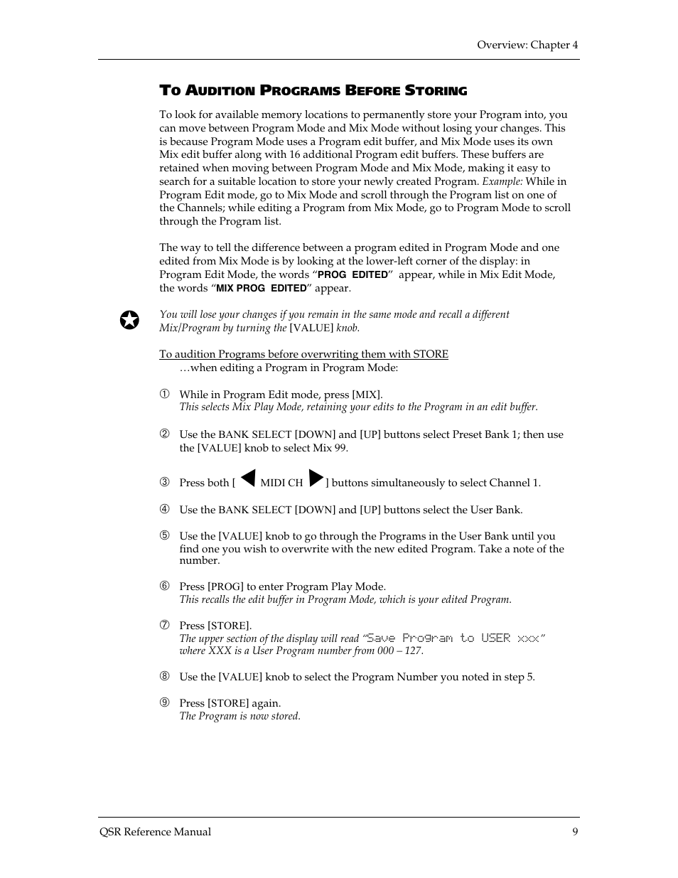 ALESIS QSR 64 User Manual | Page 35 / 143