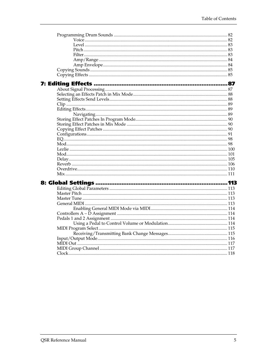 ALESIS QSR 64 User Manual | Page 6 / 143