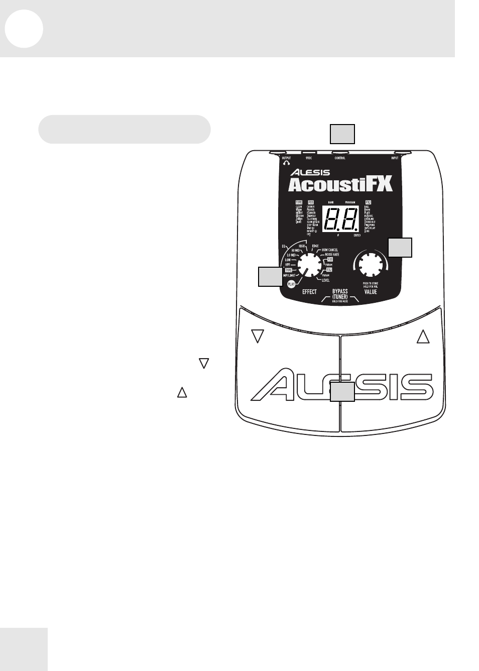 5 selecting programs | ALESIS NanoVerb Stereo Amplifier User Manual | Page 20 / 40