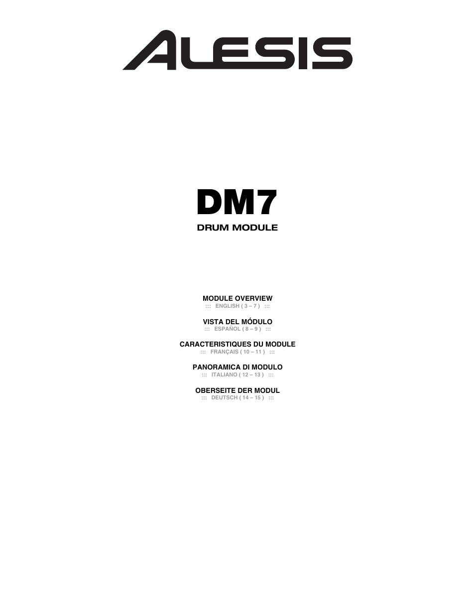 ALESIS DM7 User Manual | 16 pages