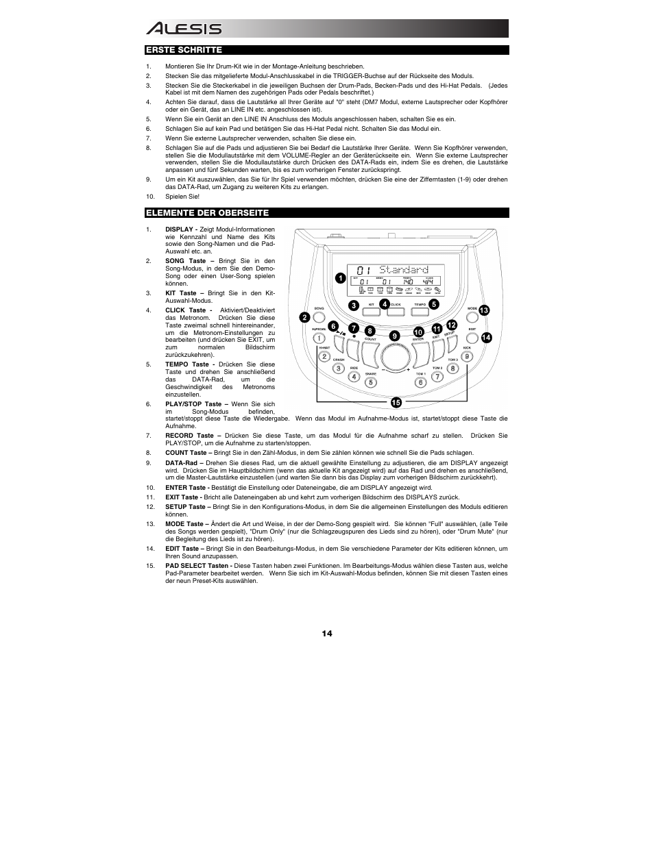 ALESIS DM7 User Manual | Page 14 / 16