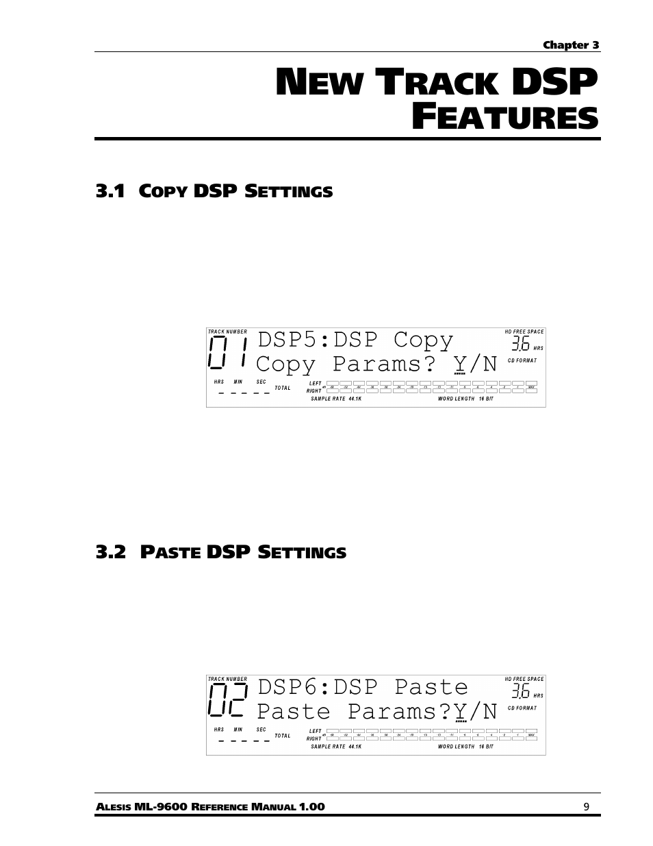 Dsp f, Rack, Eatures | ALESIS MASTERLINK ML-9600 User Manual | Page 13 / 24