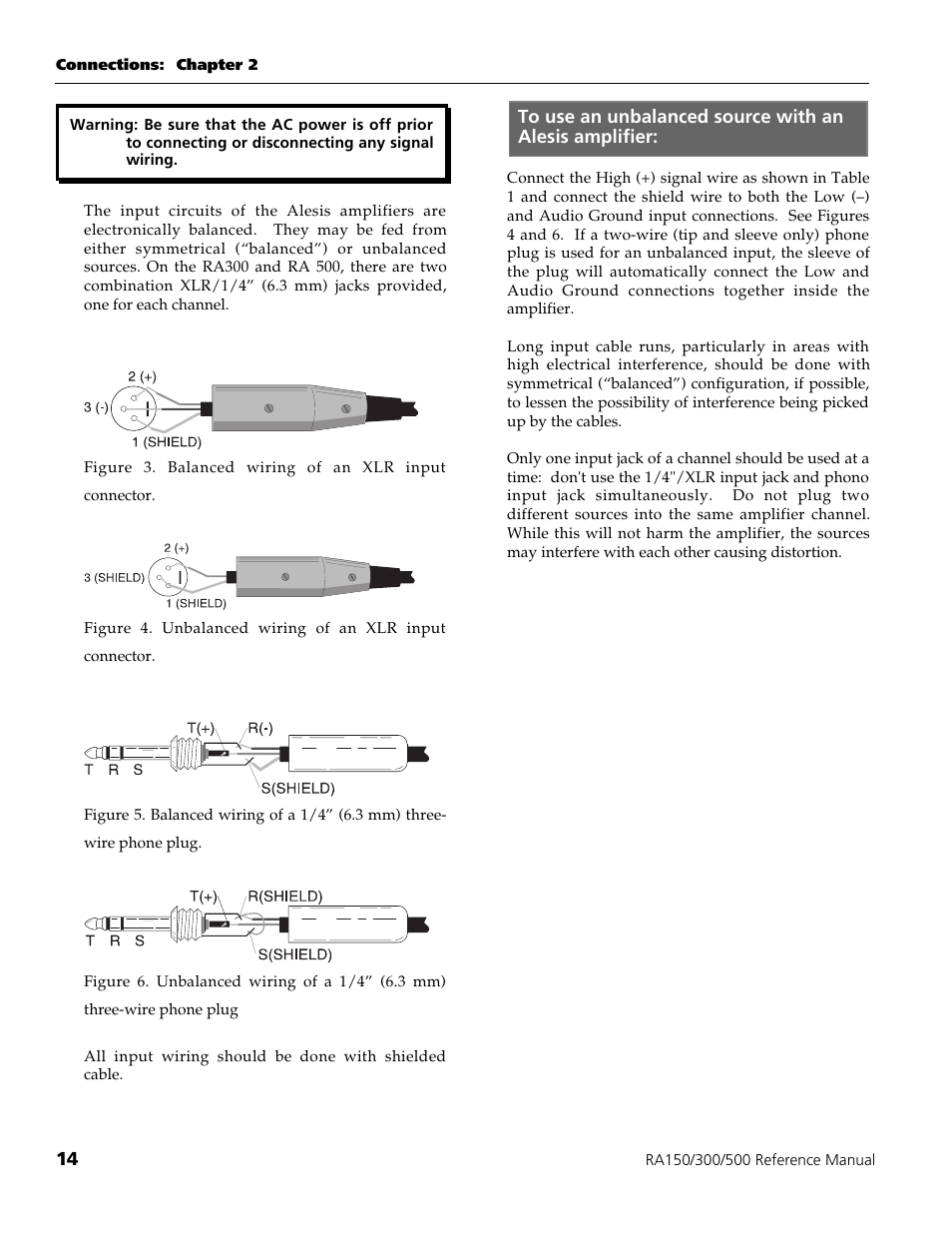 ALESIS POWER AMPLIFIER RA500 User Manual | Page 16 / 38