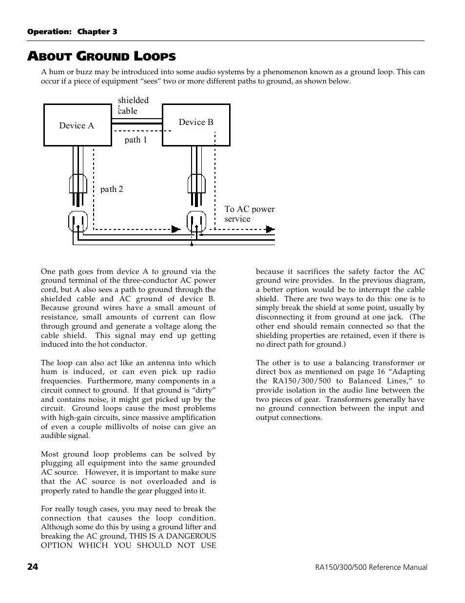 ALESIS POWER AMPLIFIER RA500 User Manual | Page 26 / 38