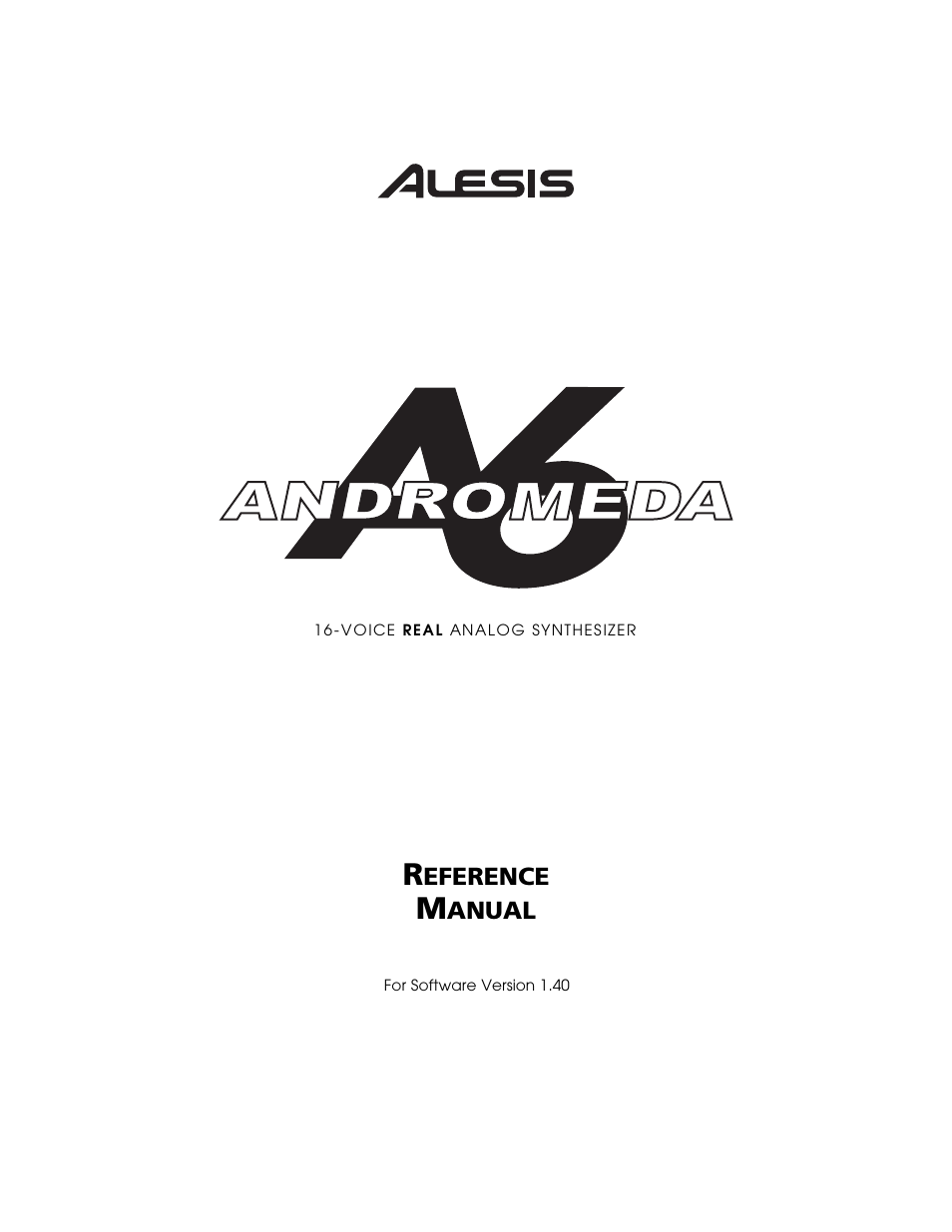 ALESIS ANDROMEDA A6 User Manual | 280 pages