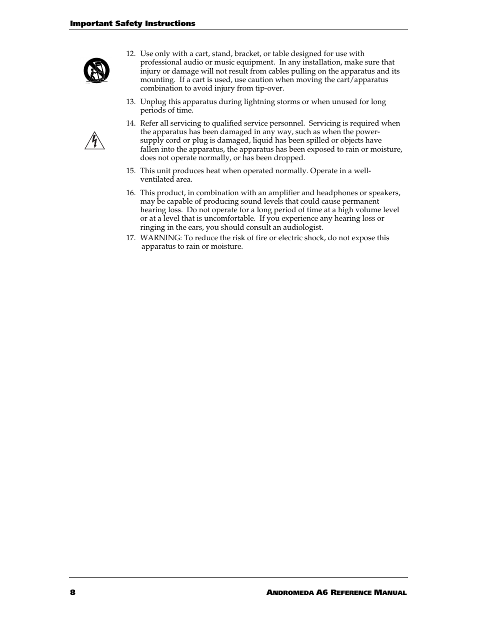 ALESIS ANDROMEDA A6 User Manual | Page 10 / 280