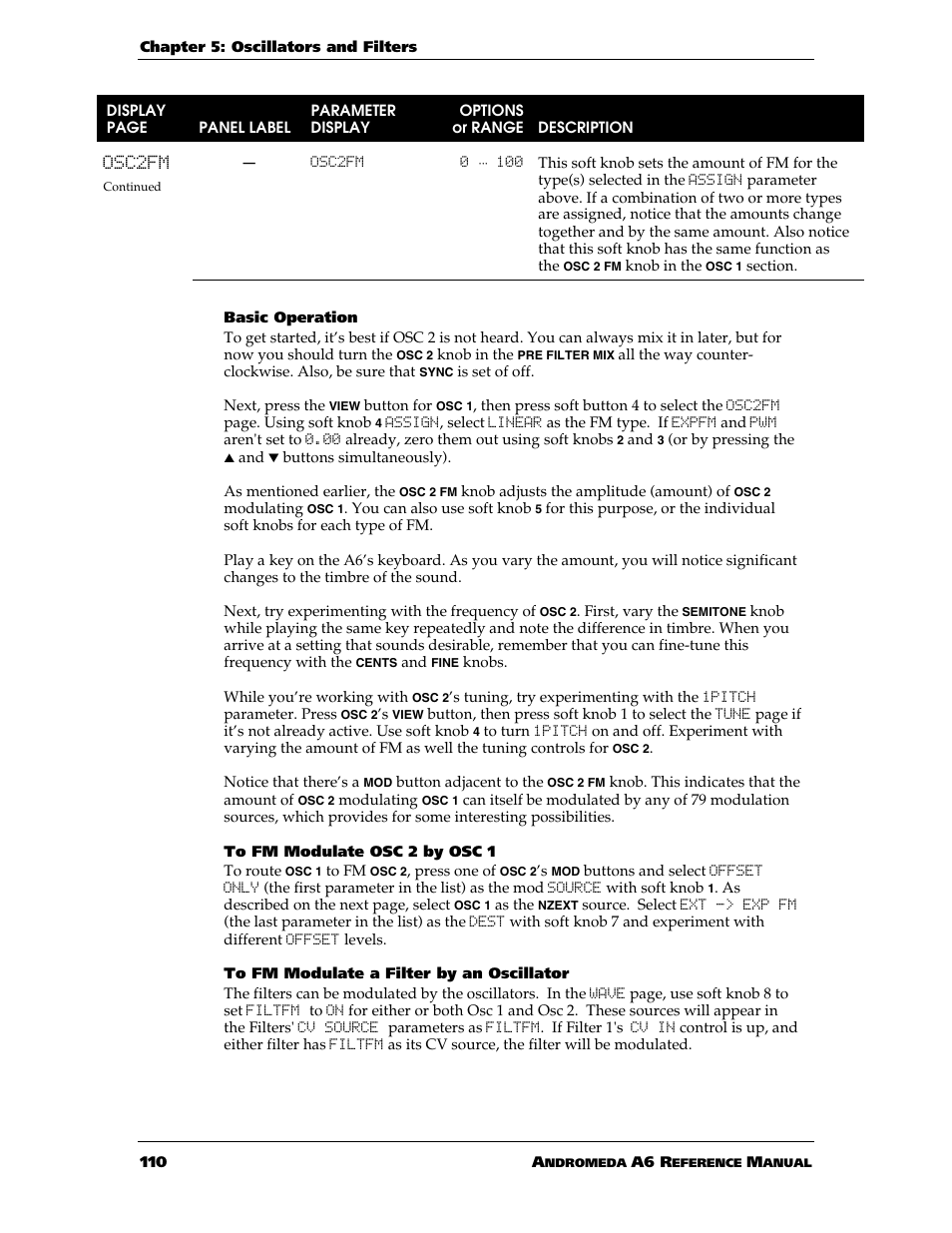 ALESIS ANDROMEDA A6 User Manual | Page 112 / 280