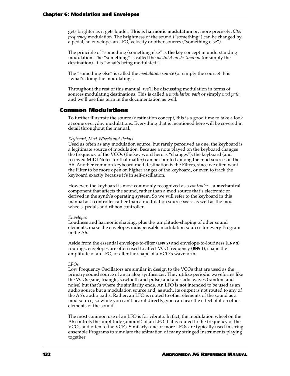 ALESIS ANDROMEDA A6 User Manual | Page 134 / 280