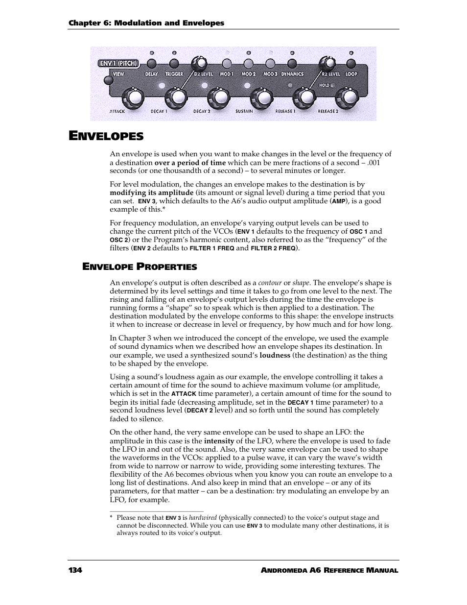 Nvelopes | ALESIS ANDROMEDA A6 User Manual | Page 136 / 280