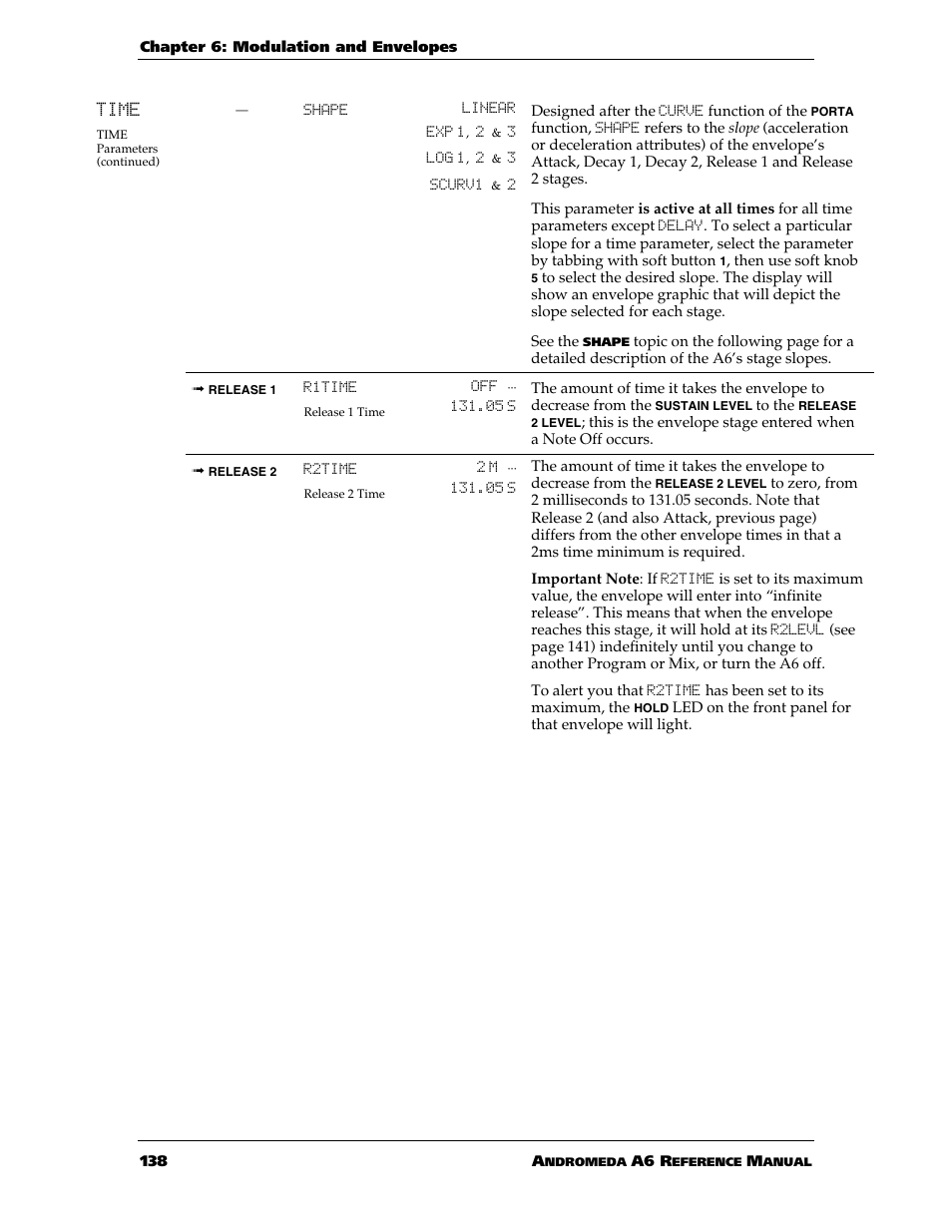 ALESIS ANDROMEDA A6 User Manual | Page 140 / 280