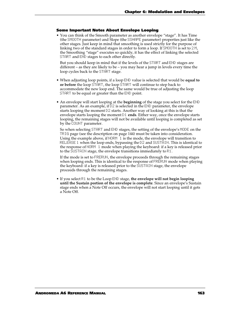 ALESIS ANDROMEDA A6 User Manual | Page 165 / 280