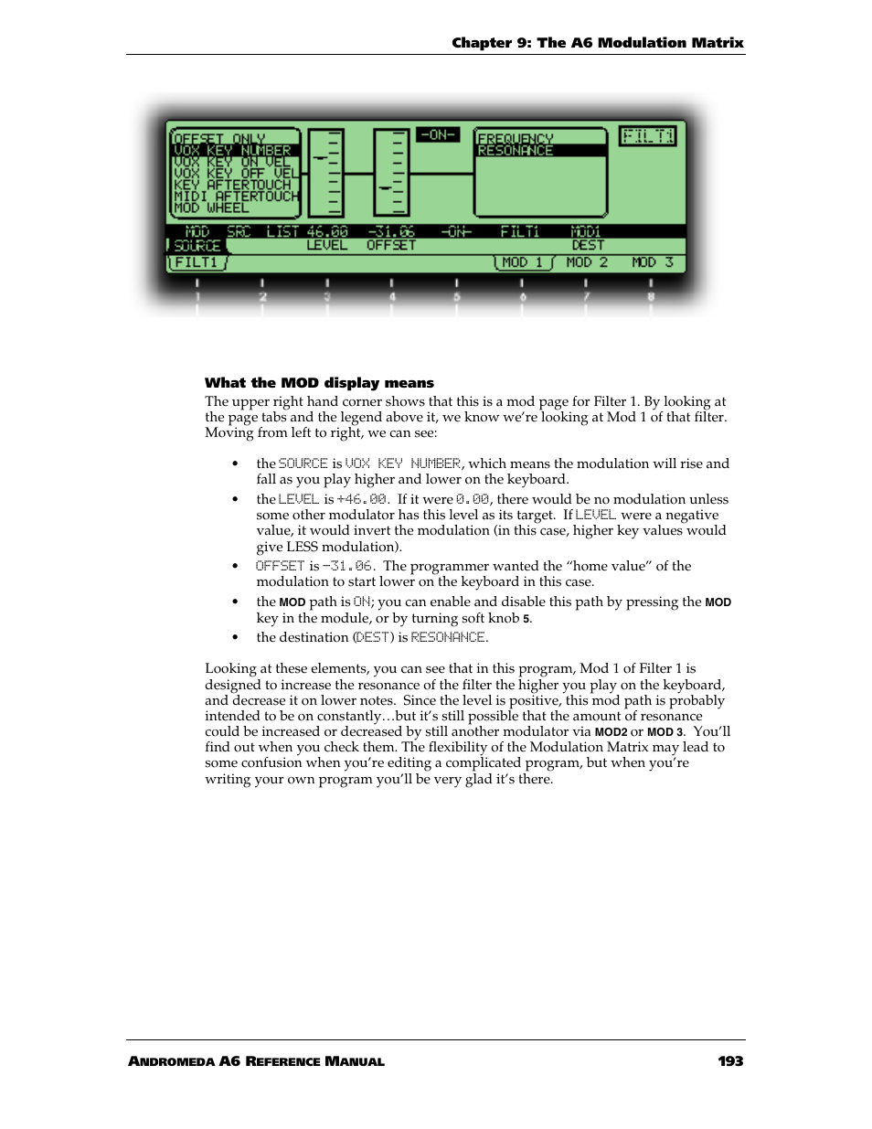 ALESIS ANDROMEDA A6 User Manual | Page 195 / 280