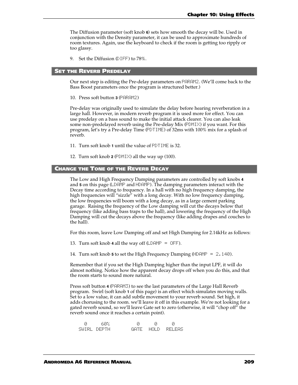 ALESIS ANDROMEDA A6 User Manual | Page 211 / 280