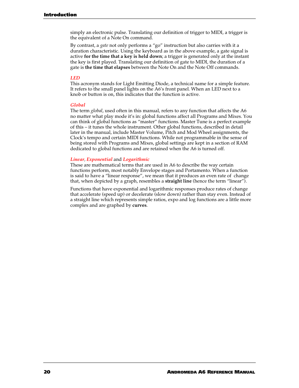 ALESIS ANDROMEDA A6 User Manual | Page 22 / 280