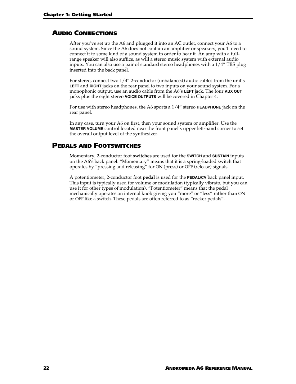 ALESIS ANDROMEDA A6 User Manual | Page 24 / 280
