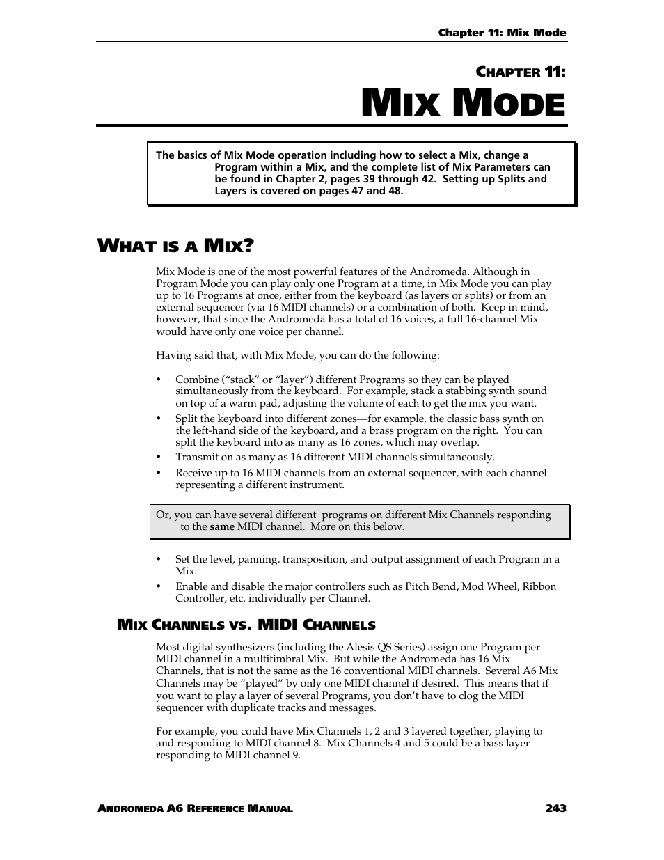 ALESIS ANDROMEDA A6 User Manual | Page 245 / 280