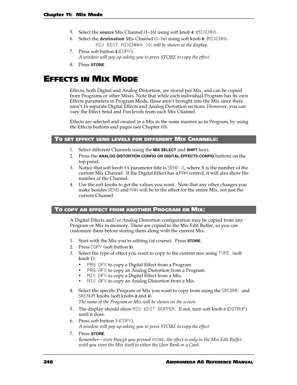 Ffects in | ALESIS ANDROMEDA A6 User Manual | Page 248 / 280