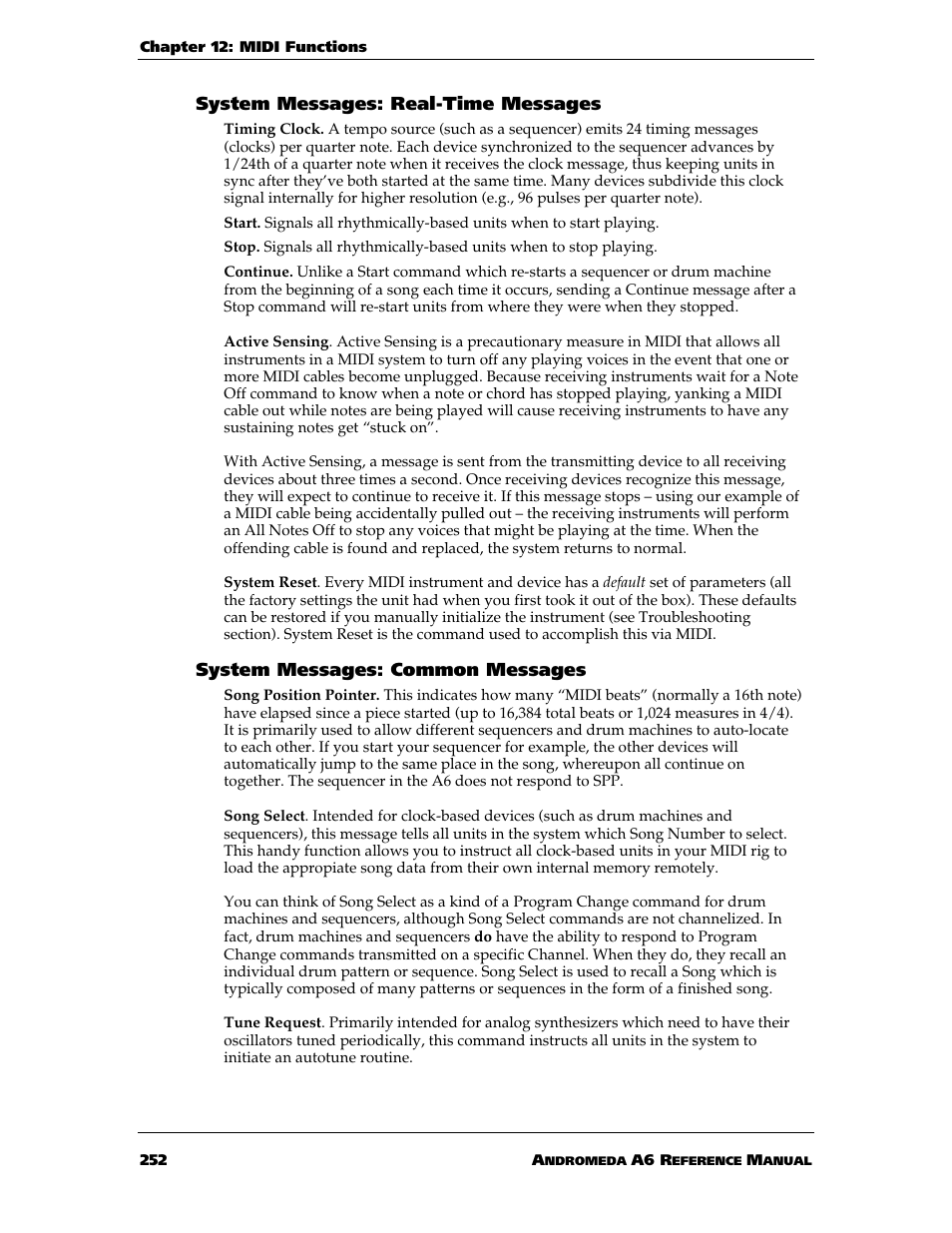 ALESIS ANDROMEDA A6 User Manual | Page 254 / 280