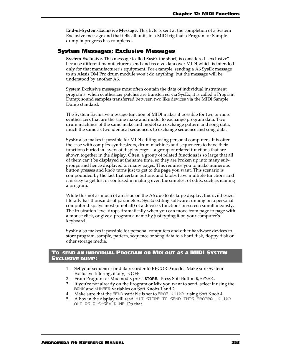 ALESIS ANDROMEDA A6 User Manual | Page 255 / 280