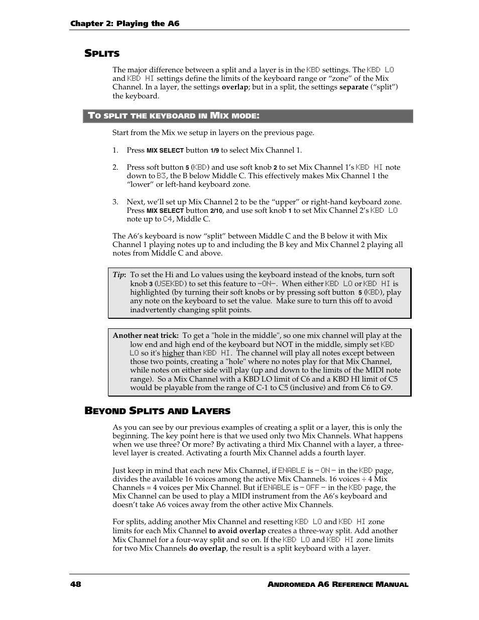 ALESIS ANDROMEDA A6 User Manual | Page 50 / 280