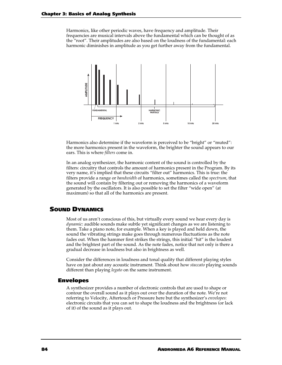 Envelopes | ALESIS ANDROMEDA A6 User Manual | Page 86 / 280