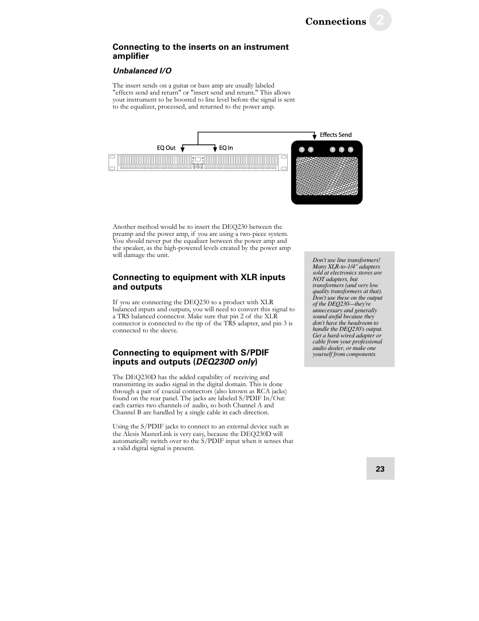 ALESIS DEQ230D User Manual | Page 25 / 80